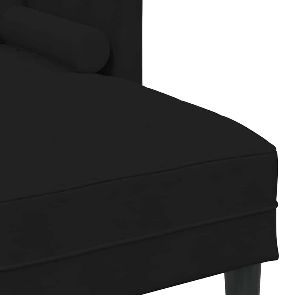 Bankstel met kussen Zwart Polyester