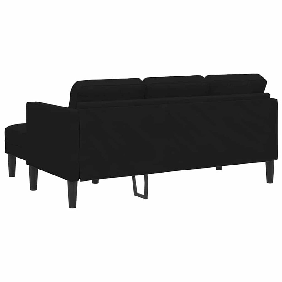 Bankstel met kussen Zwart Polyester