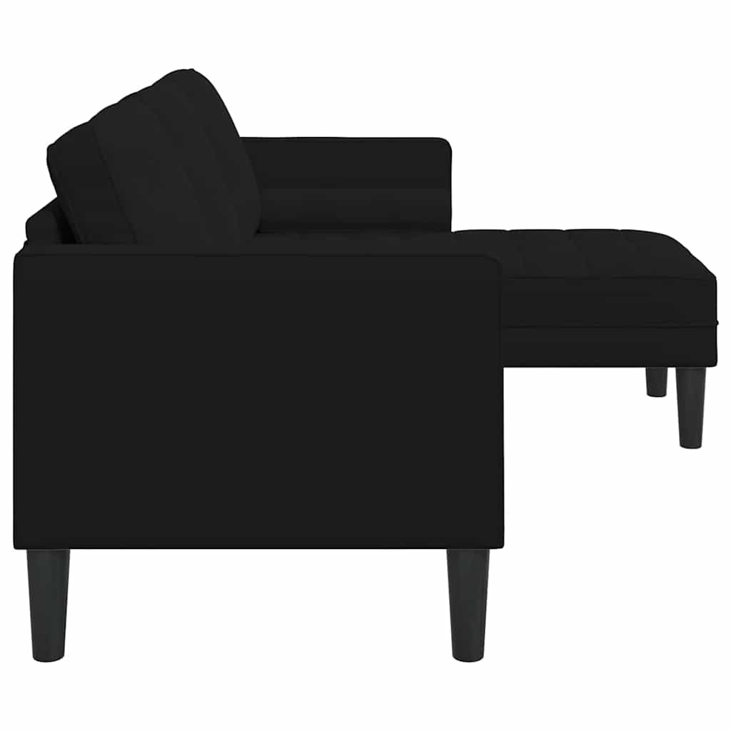 Bankstel met kussen Zwart Polyester