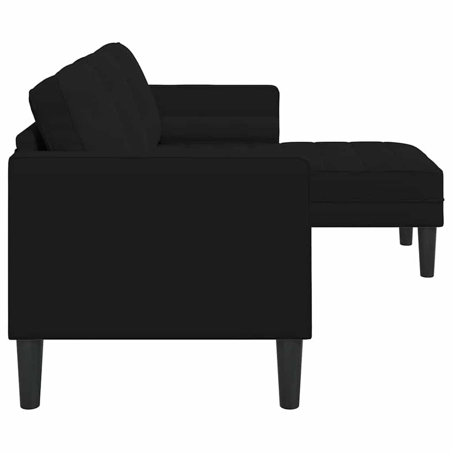 Bankstel met kussen Zwart Polyester