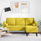 Sofa with cushion Yellow Polyester