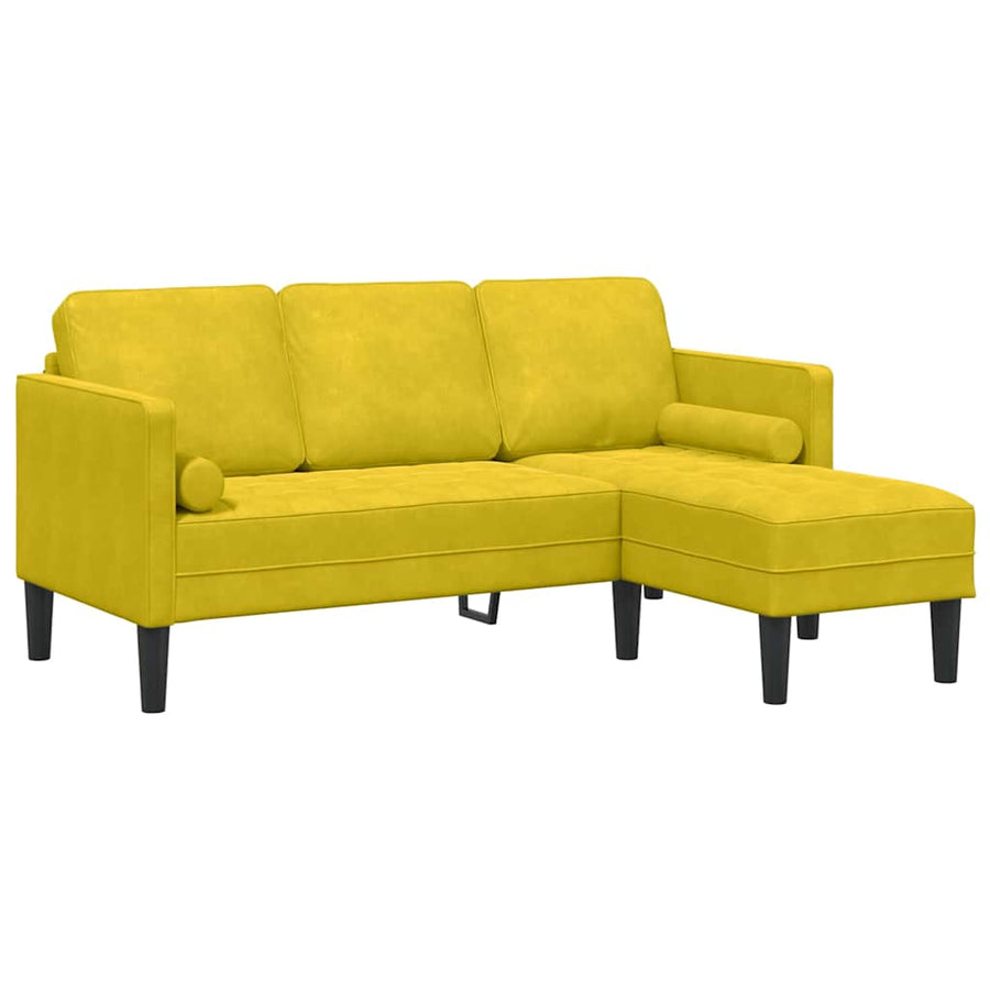 Bankstel met kussen Geel Polyester