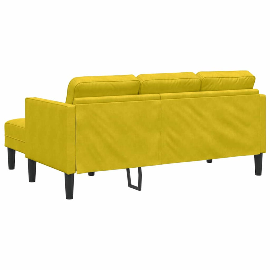 Bankstel met kussen Geel Polyester