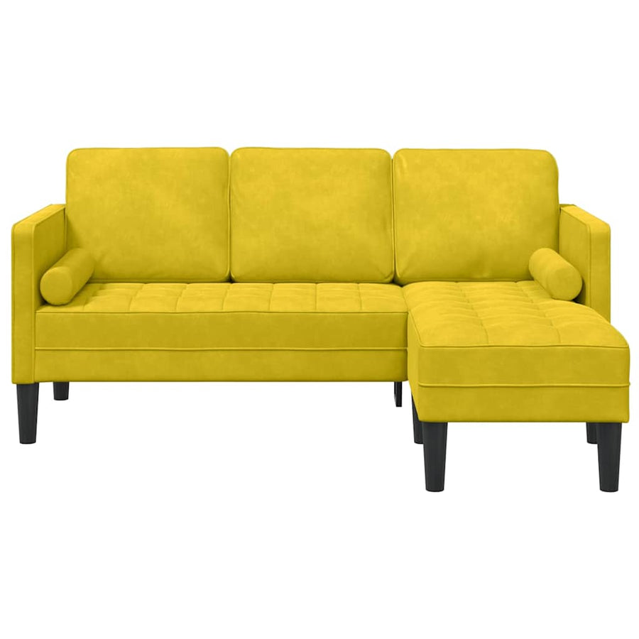 Bankstel met kussen Geel Polyester