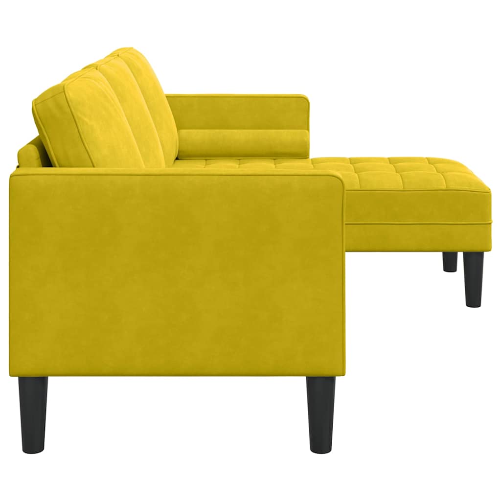 Bankstel met kussen Geel Polyester