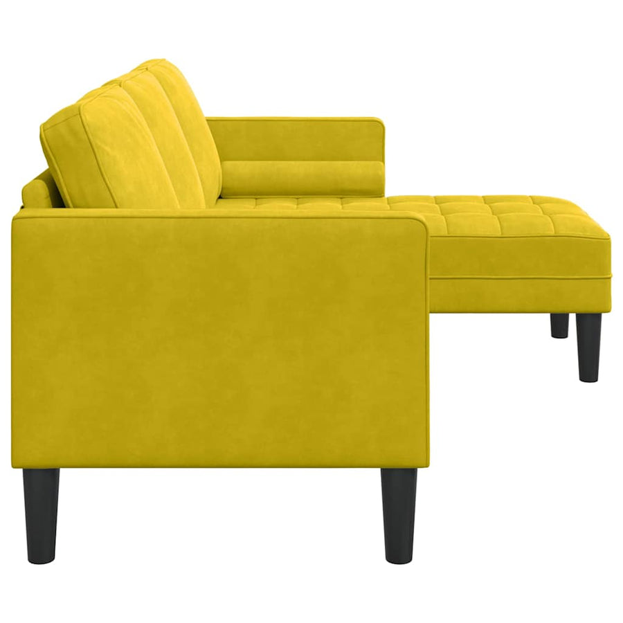 Bankstel met kussen Geel Polyester