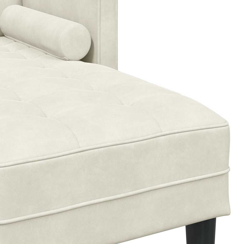 Bankstel met kussen Crème Polyester