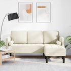 Sofa with cushion Cream Polyester