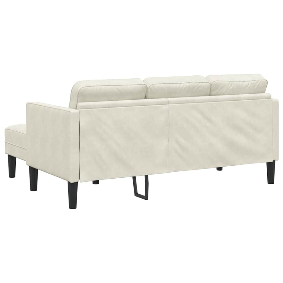 Bankstel met kussen Crème Polyester