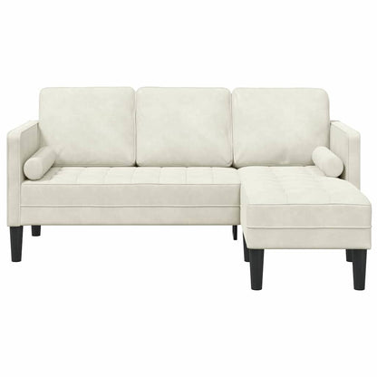Bankstel met kussen Crème Polyester