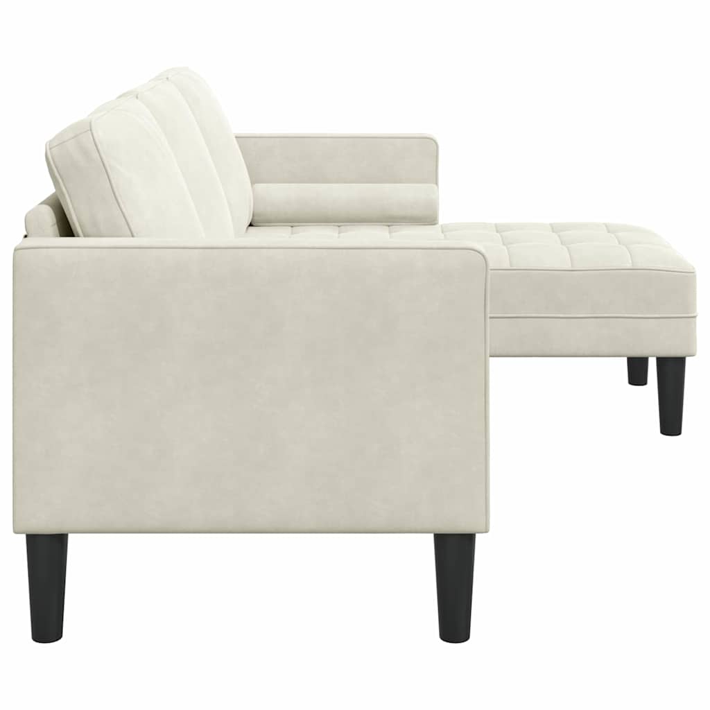 Bankstel met kussen Crème Polyester