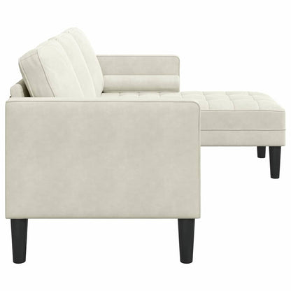 Bankstel met kussen Crème Polyester