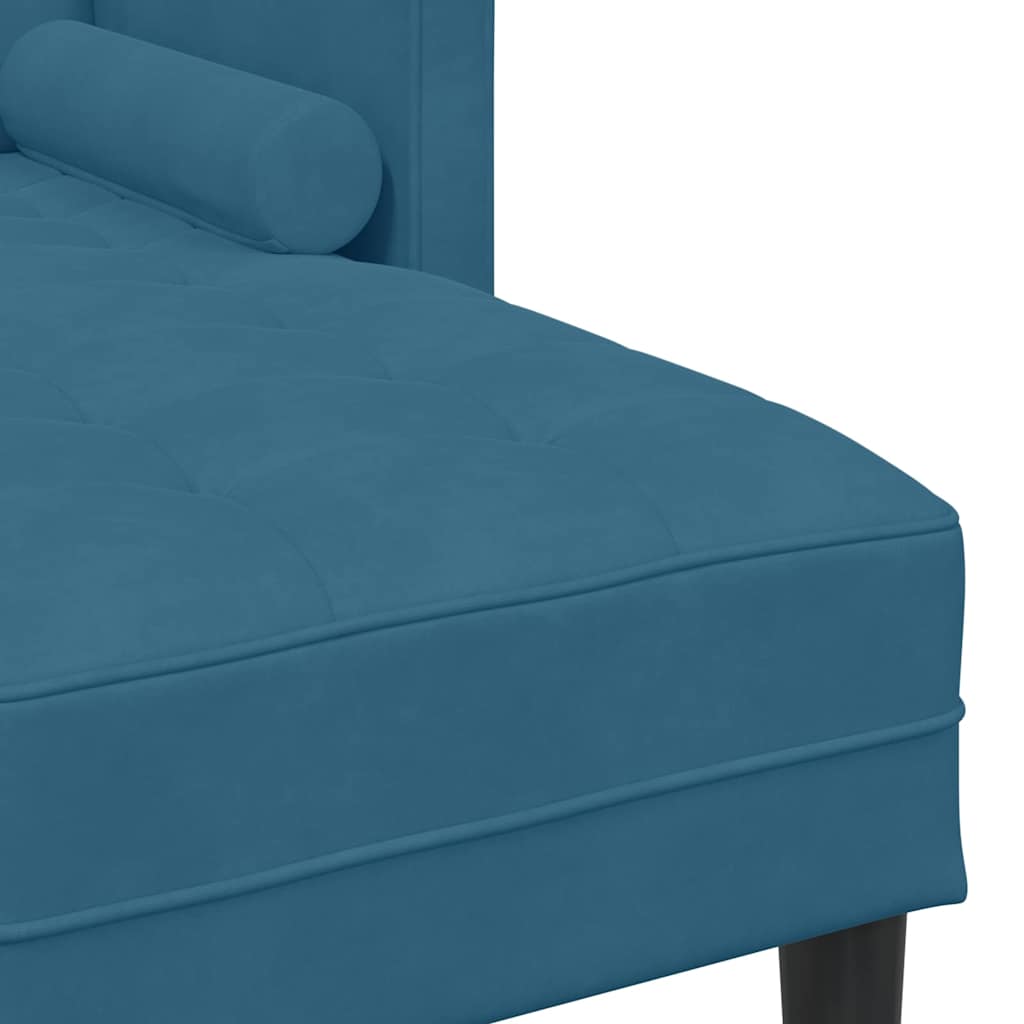 Bankstel met kussen Blauw Polyester