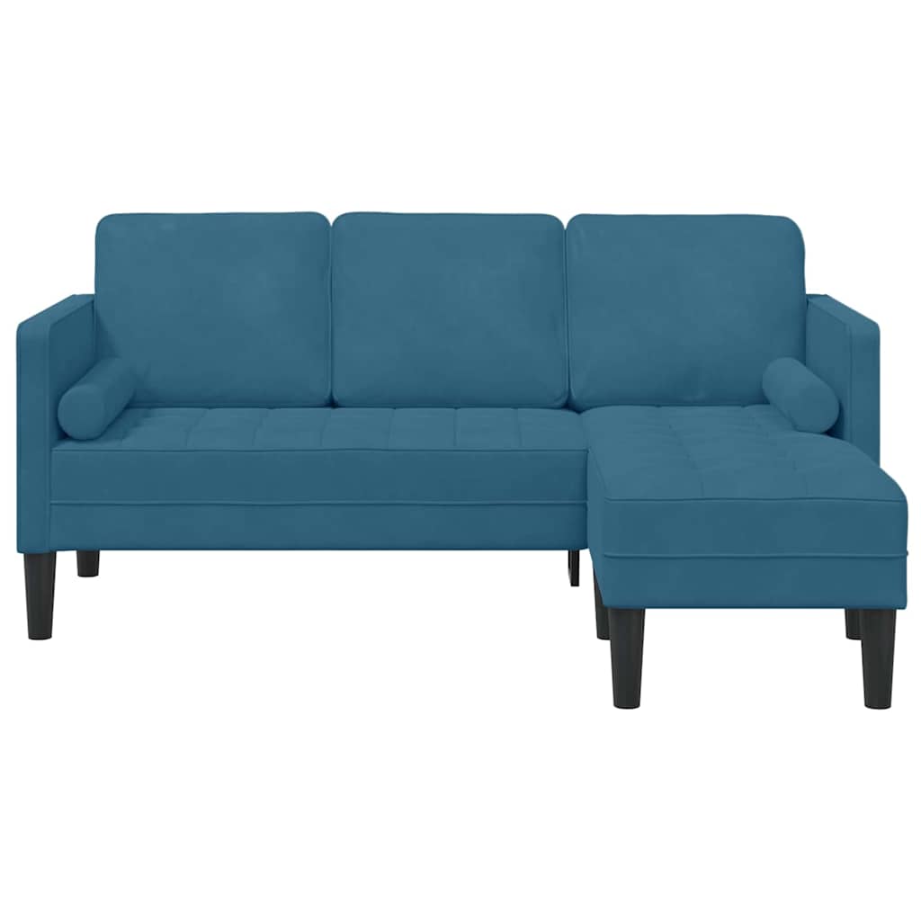Bankstel met kussen Blauw Polyester