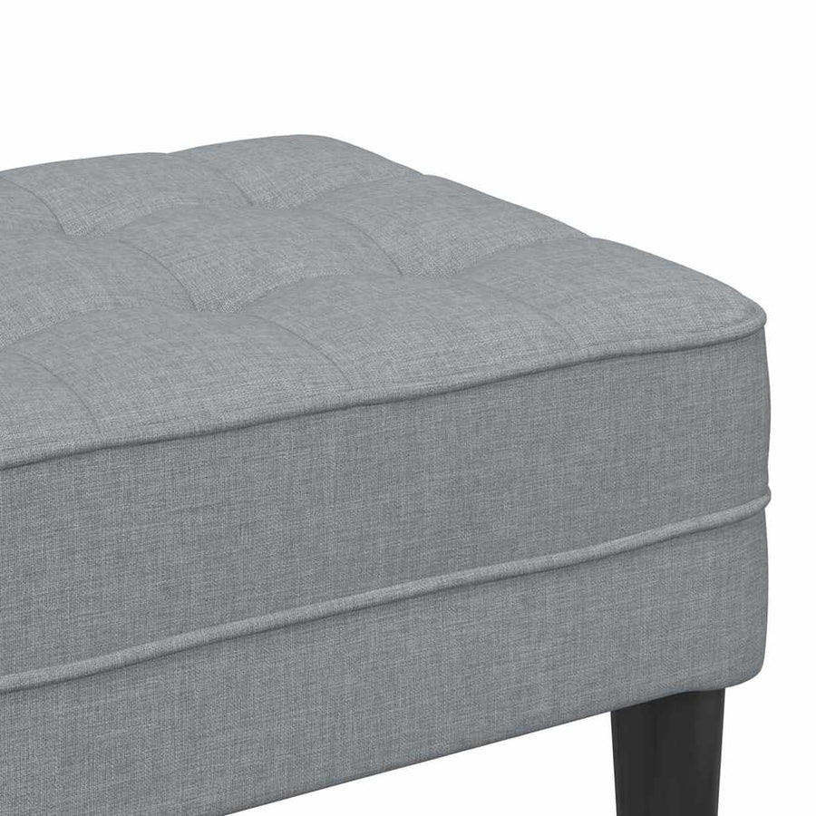 Bank met kussen Lichtgrijs 113 x 57 x 39 cm Stof
