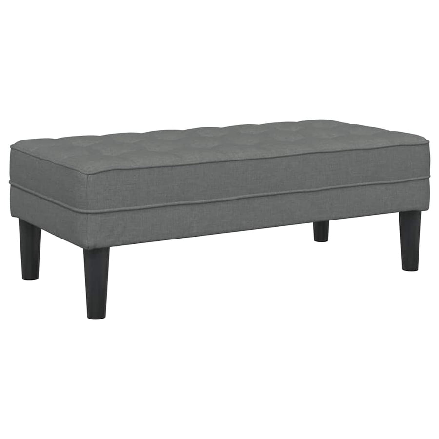 Bank met kussen Donkergrijs 113 x 57 x 39 cm Stof