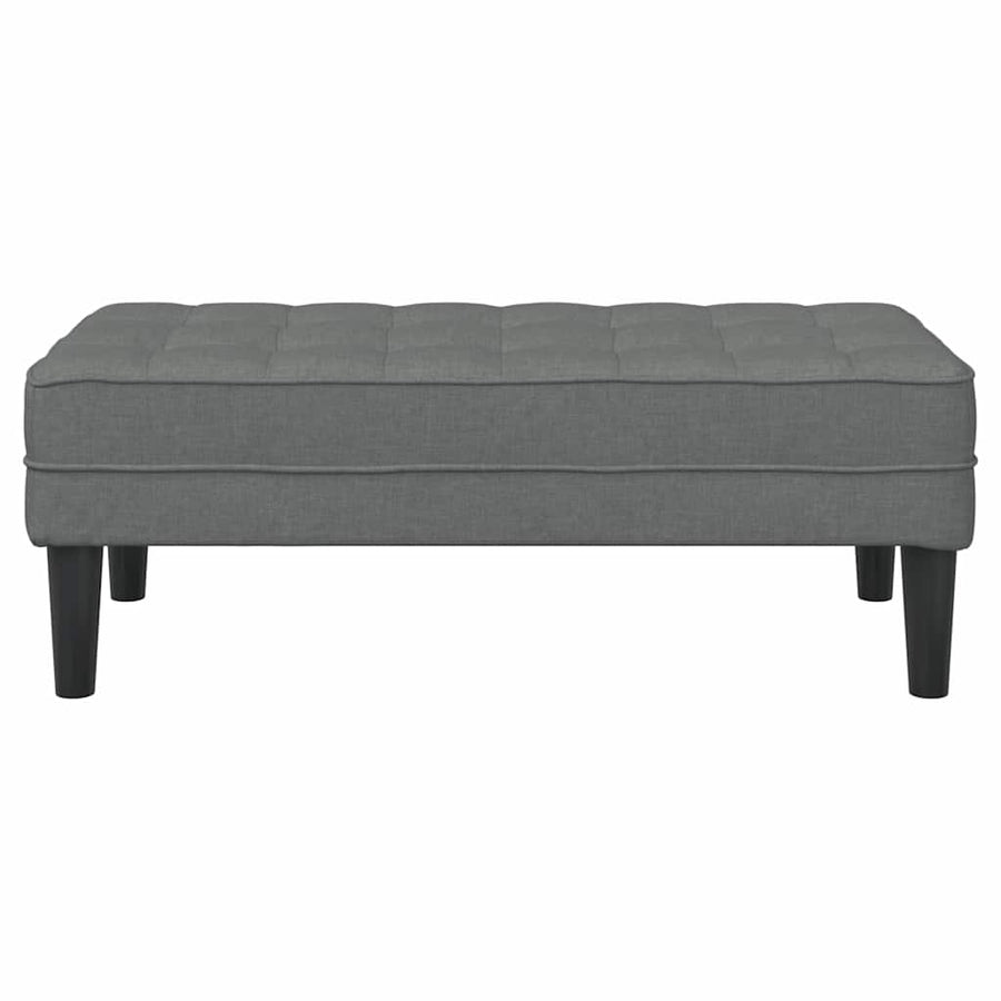 Bank met kussen Donkergrijs 113 x 57 x 39 cm Stof