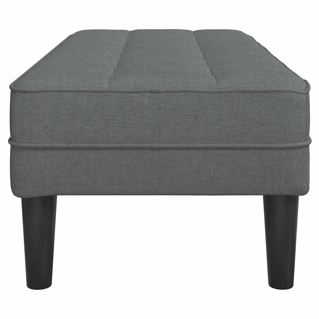 Bank met kussen Donkergrijs 113 x 57 x 39 cm Stof