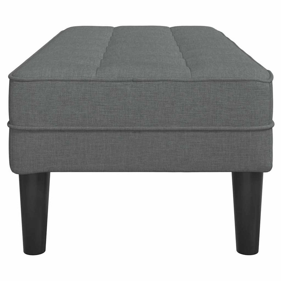 Bank met kussen Donkergrijs 113 x 57 x 39 cm Stof