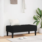 Bench with cushion Black 113 x 57 x 39 cm Fabric