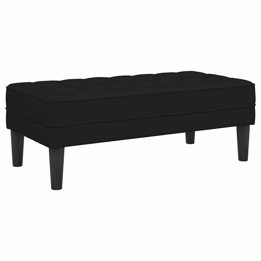 Bank met kussen Zwart 113 x 57 x 39 cm Stof