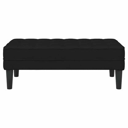 Bank met kussen Zwart 113 x 57 x 39 cm Stof