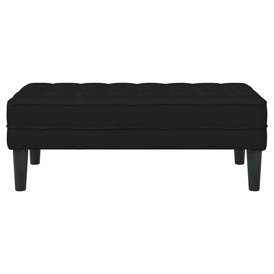 Bank met kussen Zwart 113 x 57 x 39 cm Stof
