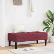 Bank wijnrood 113x57x39 cm stof