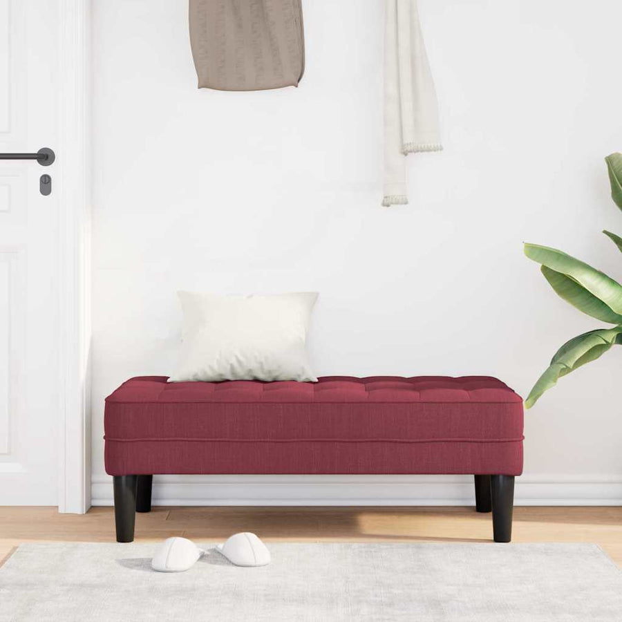 Bank met kussen Wijnrood 113 x 57 x 39 cm Stof