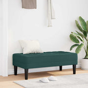 Bank 113x57x39 cm donkergroen stof