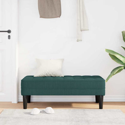 Bank met kussen Donkergroen 113 x 57 x 39 cm Stof