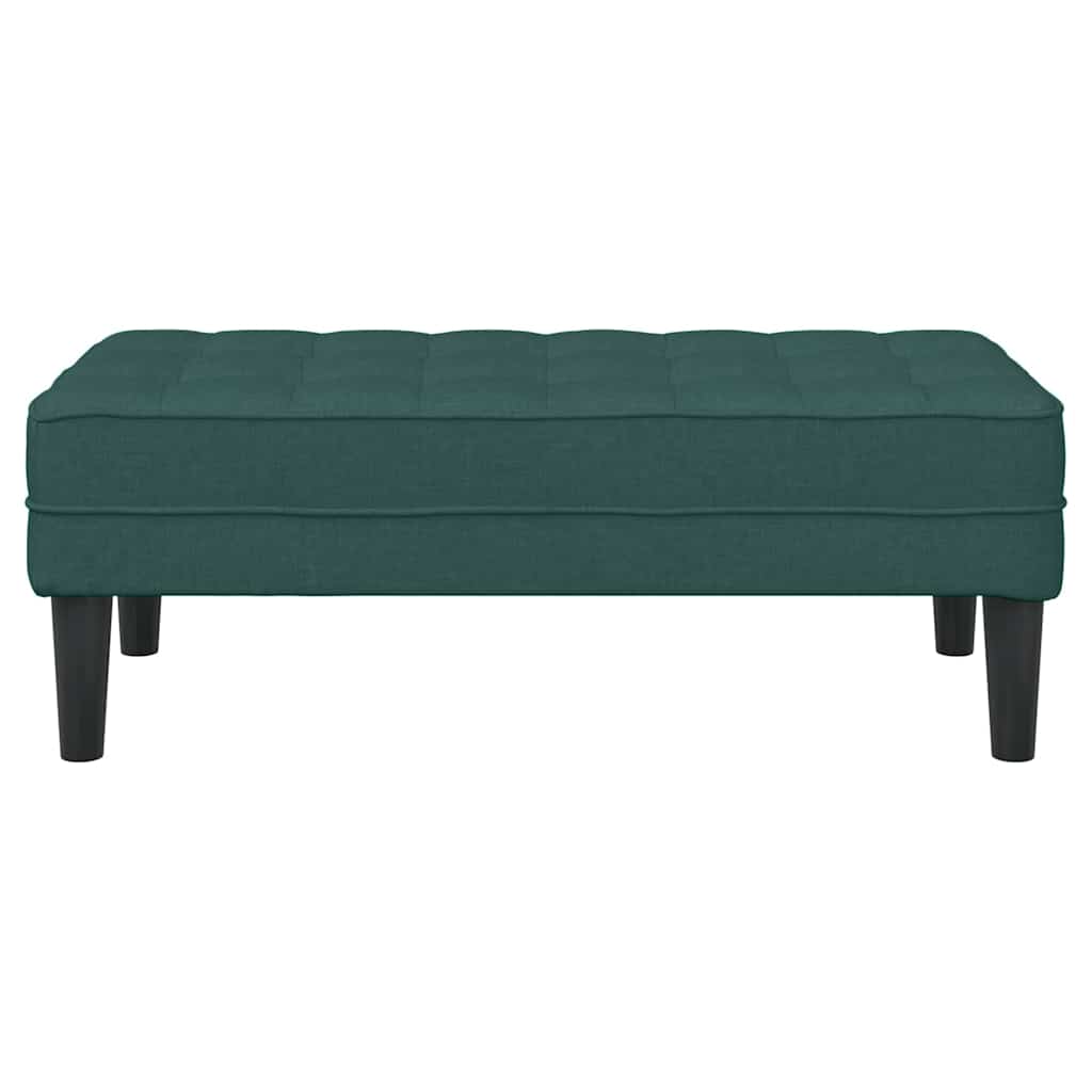 Bank met kussen Donkergroen 113 x 57 x 39 cm Stof