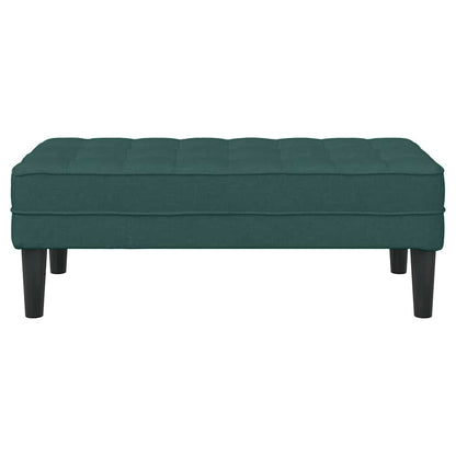 Bank met kussen Donkergroen 113 x 57 x 39 cm Stof