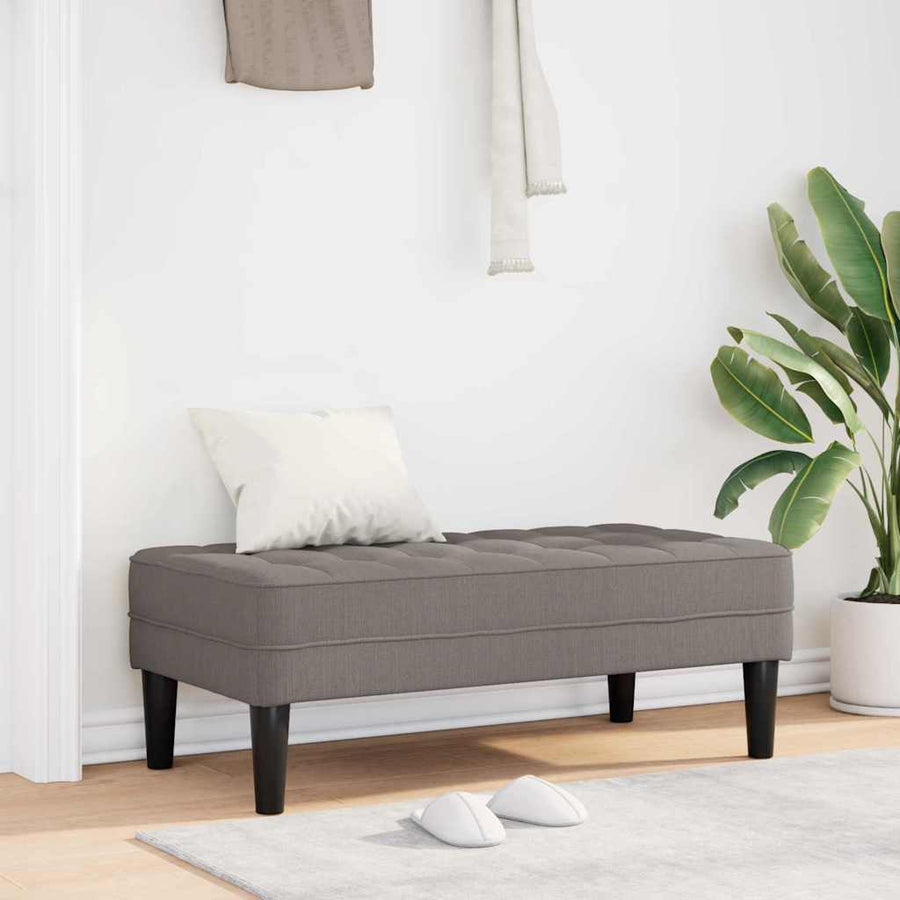 Bank met kussen Taupe 113 x 57 x 39 cm Stof