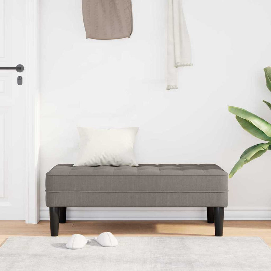 Bank met kussen Taupe 113 x 57 x 39 cm Stof