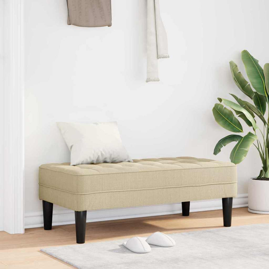 Bank Crème 113 x 57 x 39 cm Stof