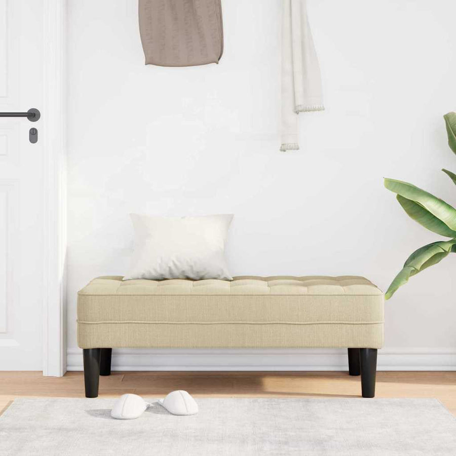 Bank Crème 113 x 57 x 39 cm Stof
