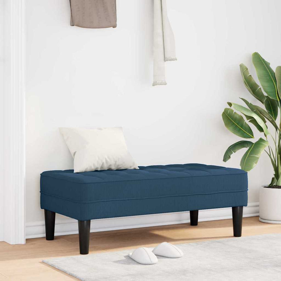 Bank met kussen Blauw 113 x 57 x 39 cm Stof