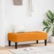 Bank ottoman donkergeel 113x57x39 cm stof