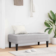 Bank 113x57x39 cm stof wolkengrijs