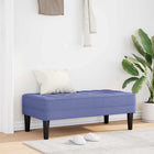 Bench with Cushion Jeans Blue 113 x 57 x 39 cm Fabric