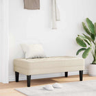 Bench with cushion Linen 113 x 57 x 39 cm Fabric