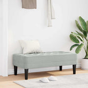 Bank lichtgrijs fluweel 113x57x39 cm