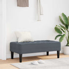 Bank 113x57x39 cm donkergrijs fluweel