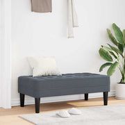 Bank 113x57x39 cm donkergrijs fluweel