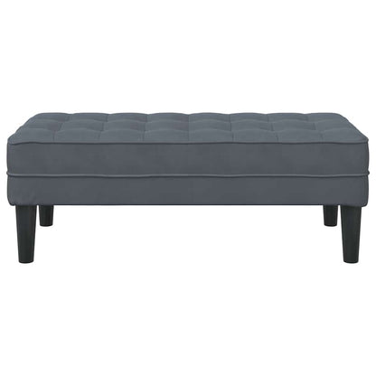 Bank met kussen Donkergrijs 113 x 57 x 39 cm Fluweel