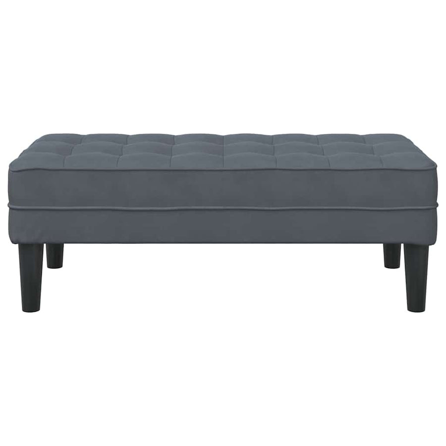 Bank met kussen Donkergrijs 113 x 57 x 39 cm Fluweel