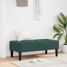 Bank met kussen 113x57x39 cm donkergroen fluweel