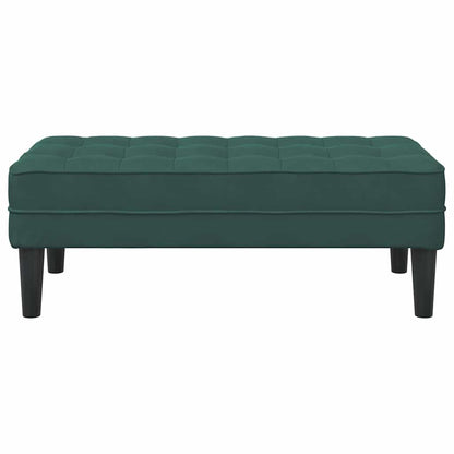 Bank met kussen Donkergroen 113 x 57 x 39 cm Fluweel