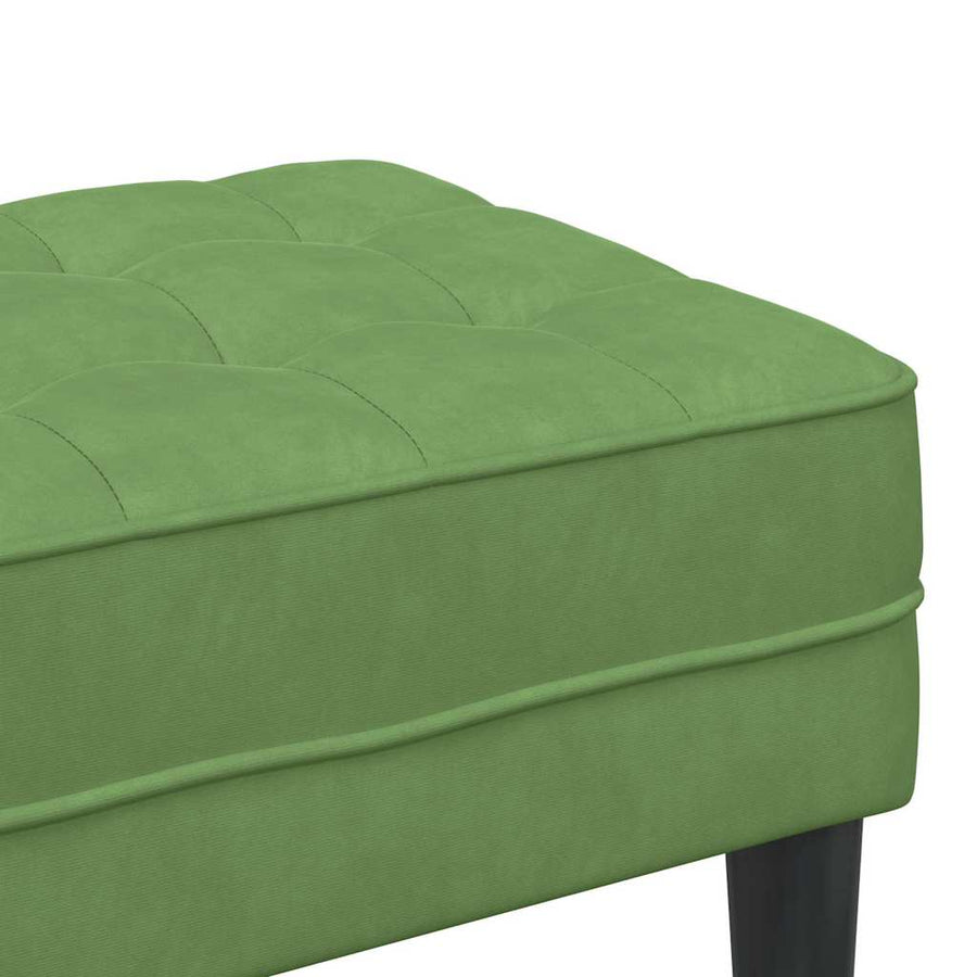 Bank met kussen Lichtgroen 113 x 57 x 39 cm Fluweel